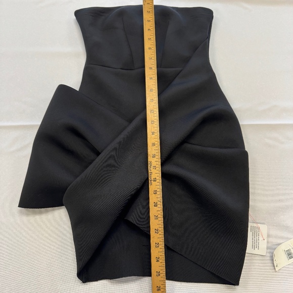 Asos Strapless Wrap Like Mini Dress Black Size 2 - Picture 12 of 12